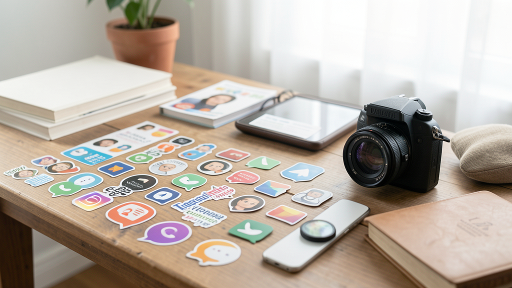 Imagen editorial que ilustra Stickers personalizados en Telegram: ¿App móvil o web? El dilema del creador visual